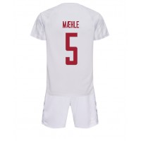 Danmark Joakim Maehle #5 Bortedraktsett Barn VM 2022 Kortermet (+ Korte bukser)